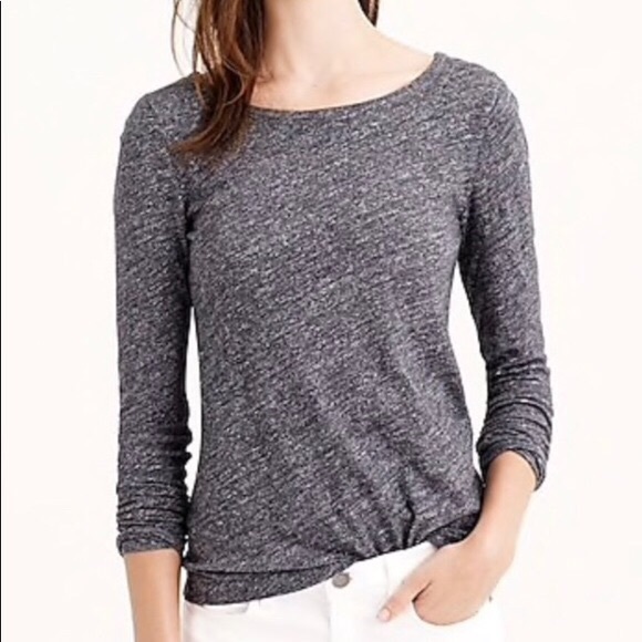 J. Crew Tops - J Crew Grey Painter Long sleeve tee